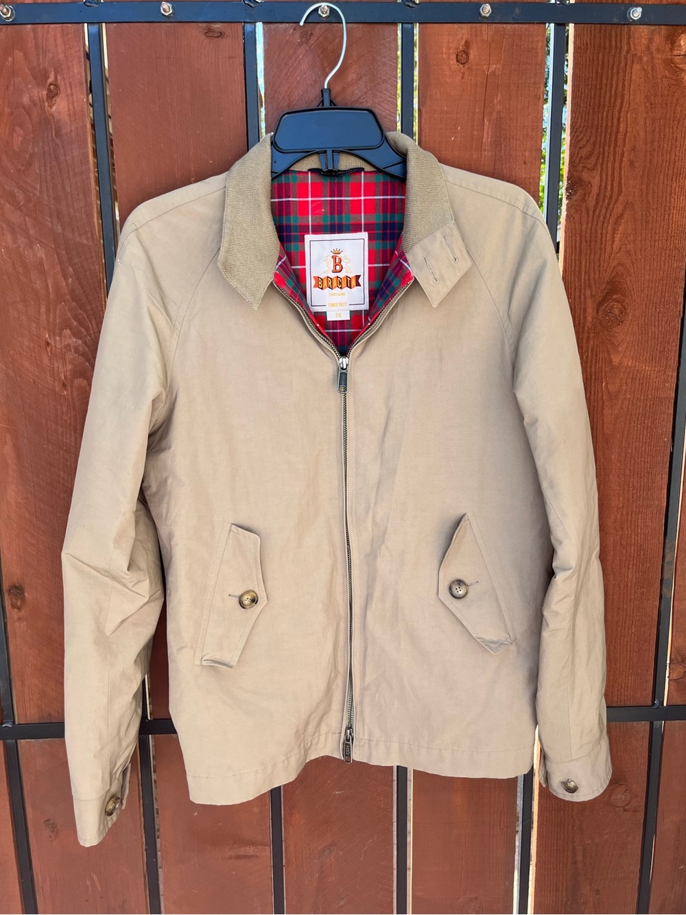 Baracuta G9 Harrington Jacket size 36 Beige